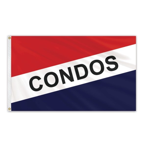 Condos Message Flag 3'x5' Angled Flag